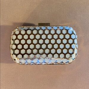 Inge Christopher Gold and Satin Clutch
